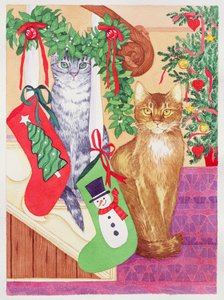 Chats sur les escaliers - Suzanne Bailey